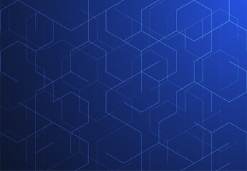 Abstract technology lines and dots connection background. Geometric design. Vector illustration