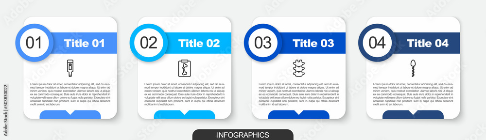 Canvas Prints set line digital thermometer, x-ray shots, human spine and sperm. business infographic template. vec