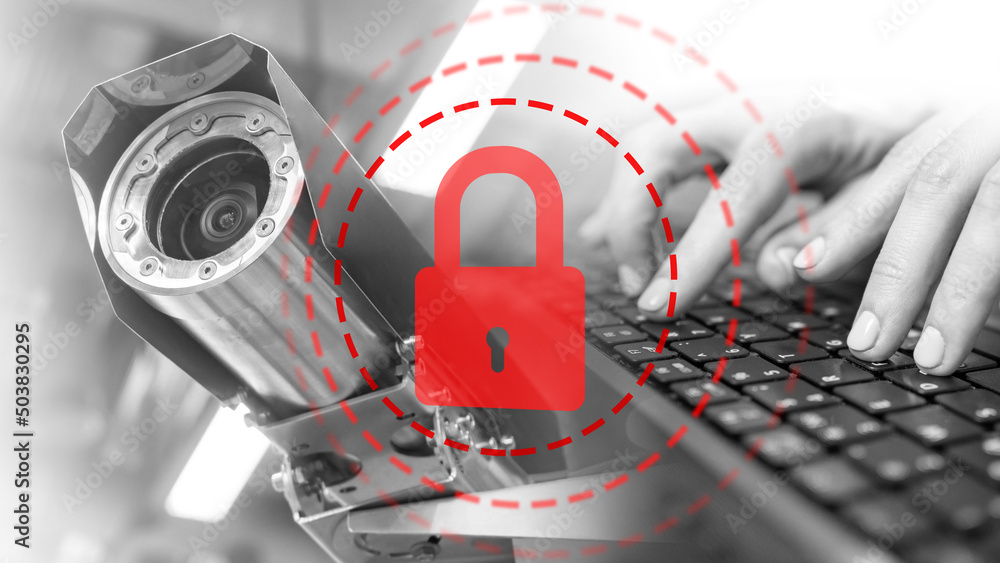 Poster security concept. protection of identity and data. padlock symbolizes protection. lock on the backgr