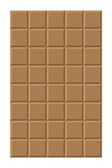 milk chocolate bar. Vector illustration. stock image.