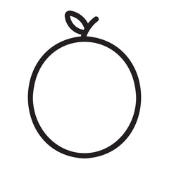grapefruit line icon