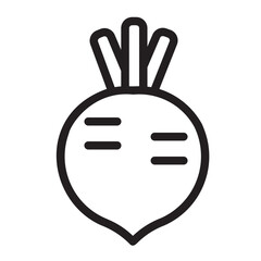 radish line icon