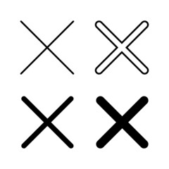 Close icons vector. Delete sign and symbol. cross sign