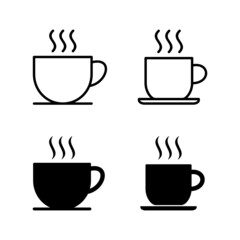 coffee cup icons vector. cup a coffee sign and symbol
