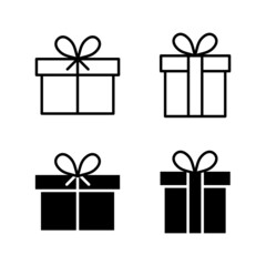 Gift icons vector. gift sign and symbol. birthday gift