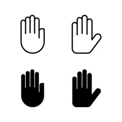 Hand icons vector. hand sign and symbol. palm