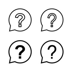 Question icons vector. question mark sign and symbol