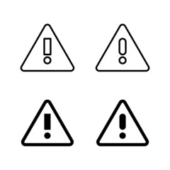 Obraz premium Exclamation danger icons vector. attention sign and symbol. Hazard warning attention sign
