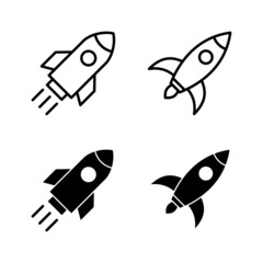 Rocket icons vector. Startup sign and symbol. rocket launcher icon