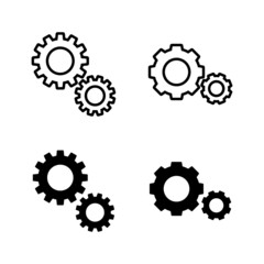 Setting Icons vector. Cog sign and symbol. Gear Sign