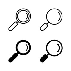 Search icons vector. search magnifying glass sign and symbol