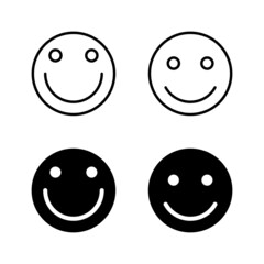Smile icons vector. smile emoticon icon. feedback sign and symbol