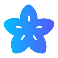 star fruit gradient icon