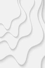 Abstract white paper background with curve lines and waves. Wave illustration.