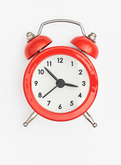 Red analog alarm clock