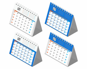 卓上カレンダー　ベクターイラスト