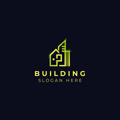 Elegant Gold Building house Logo template