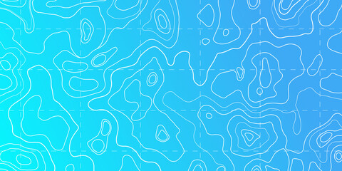 Fototapeta na wymiar topographic map, abstract white lines on blue background vector