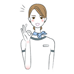 美容アドバイザーのイラスト　エステティシャン