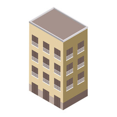 beige isometric block