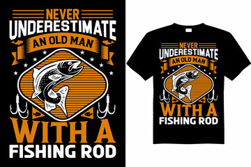 fishing t shirt design concept vector