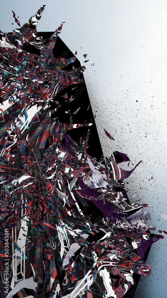 Poster 3d rendering of an abstract object