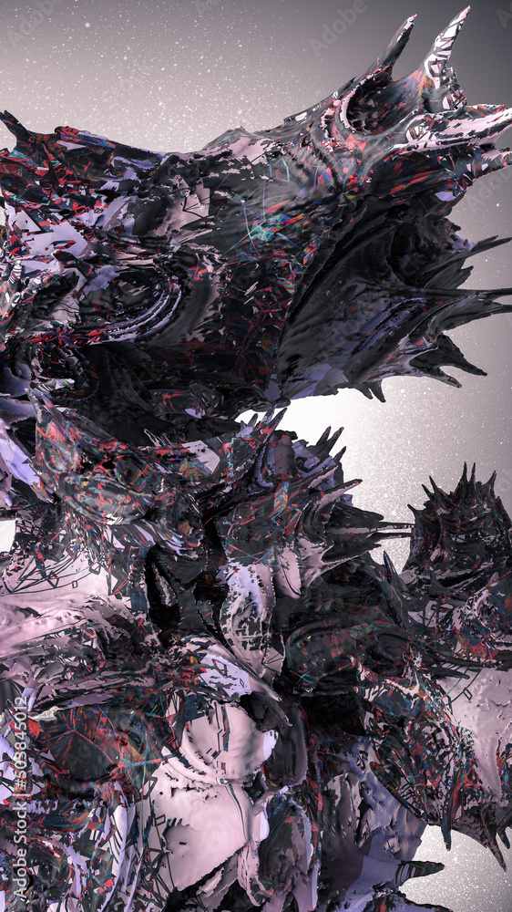 Poster 3d rendering of an abstract object
