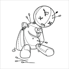 Voodoo dols coloring page for all ages