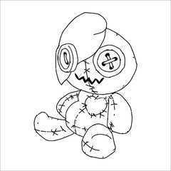 Voodoo dols coloring page for all ages