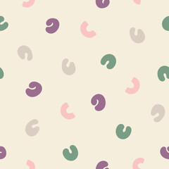 Abstract seamless pattern. Simple organic shape. Colorful surface design