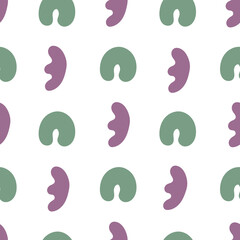 Abstract seamless pattern. Simple organic shape. Colorful surface design