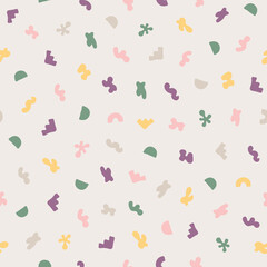 Abstract seamless pattern. Simple organic shape. Colorful surface design