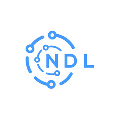 NDL technology letter logo design on white  background. NDL creative initials technology letter logo concept. NDL technology letter design.
