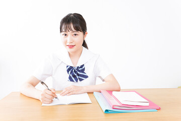 Young student studying