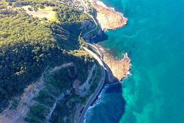 Naklejka premium aerial view of the sea