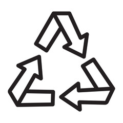 recycle symbol line icon