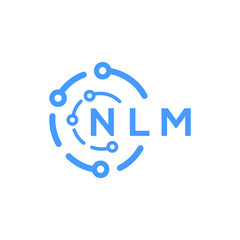 NLM technology letter logo design on white   background. NLM creative initials technology letter logo concept. NLM technology letter design.
