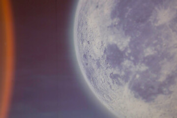 Seamless space blue planet surrounding