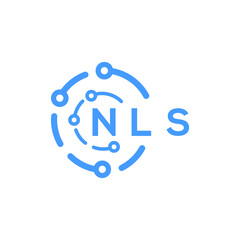 NLS technology letter logo design on white   background. NLS creative initials technology letter logo concept. NLS technology letter design.

