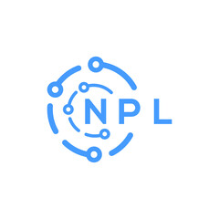 NPL technology letter logo design on white  background. NPL creative initials technology letter logo concept. NPL technology letter design.

