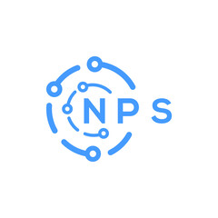 NPS technology letter logo design on white  background. NPS creative initials technology letter logo concept. NPS technology letter design.
