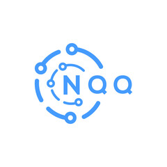 NQQ technology letter logo design on white  background. NQQ creative initials technology letter logo concept. NQQ technology letter design.
