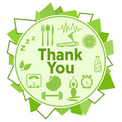Thank You Green Random Shapes Circular Health Symbols 