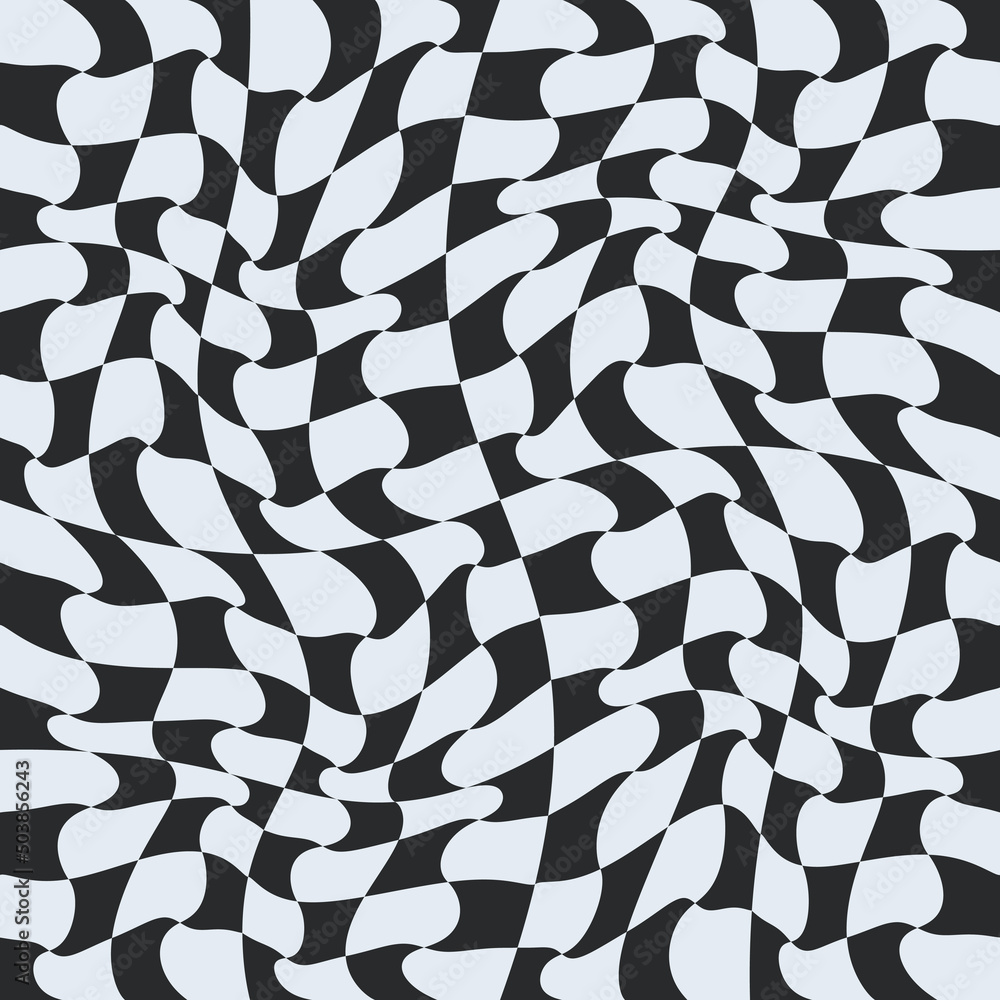 Poster Checkerboard optical pattern. Vector chess pattern.