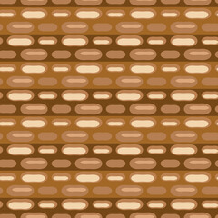 Coffee background and shapeless dashes. Vector coffee striped decor pattern.