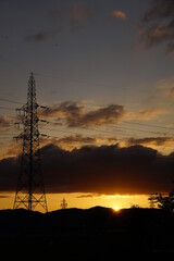 Fototapeta premium 伏見の三栖閘門の夕景