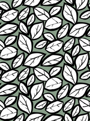 Seamless leaf pattern, floral print.