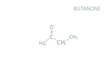 Butanone molecular skeletal chemical formula.	
