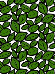 Seamless leaf pattern, floral print.