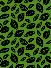 Seamless leaf pattern, floral print.